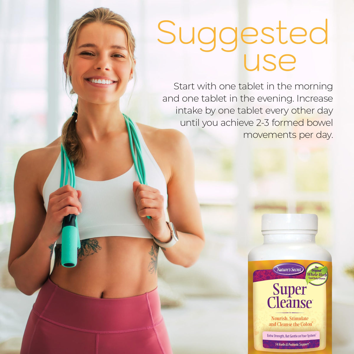 Nature's Secret Super Cleanse Herbal Colon Cleanse - 400 Tablets - image 3