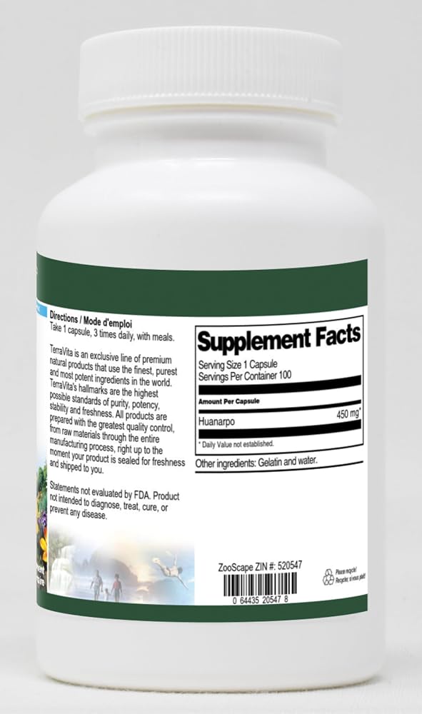 Terravita Huanarpo - 450 mg (100 Capsules, ZIN: 520547) - image 2