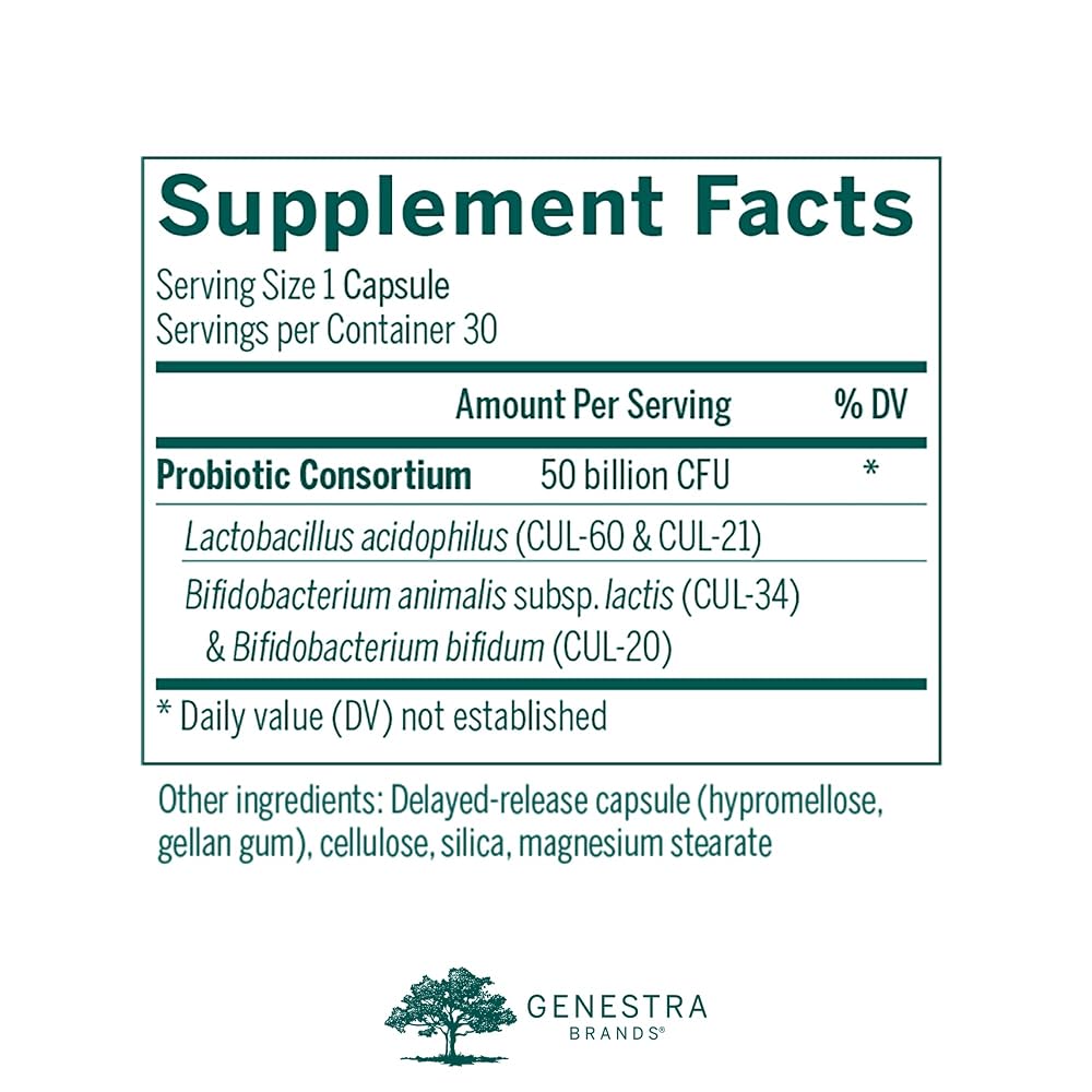 Genestra Brands HMF Intensive 50 Probiotic - 30 Vegetarian Capsules - image 2