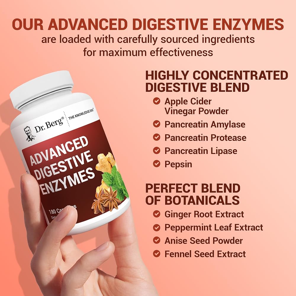 Dr. Berg Advanced Digestive Enzymes with Apple Cider Vinegar - 180 Capsules - image 6