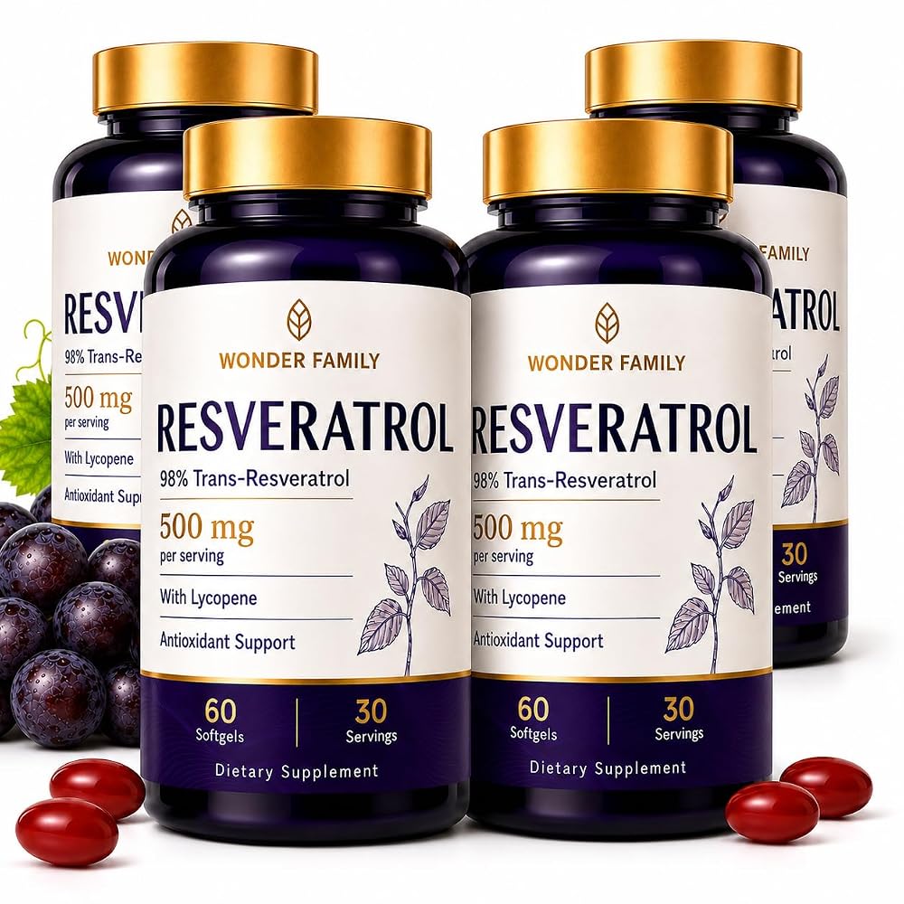 WONDER FAMILY Resveratrol Supplement 500mg