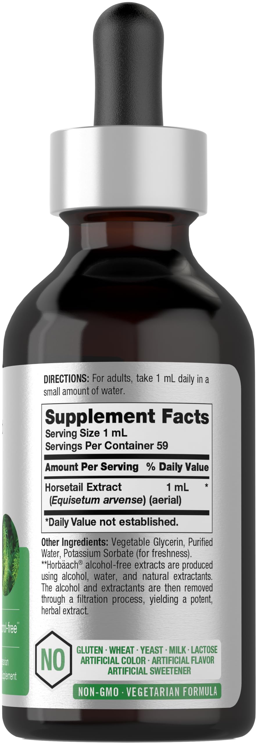 Horbäach Horsetail Herb Liquid Extract Alcohol Free - 2 fl oz - image 2