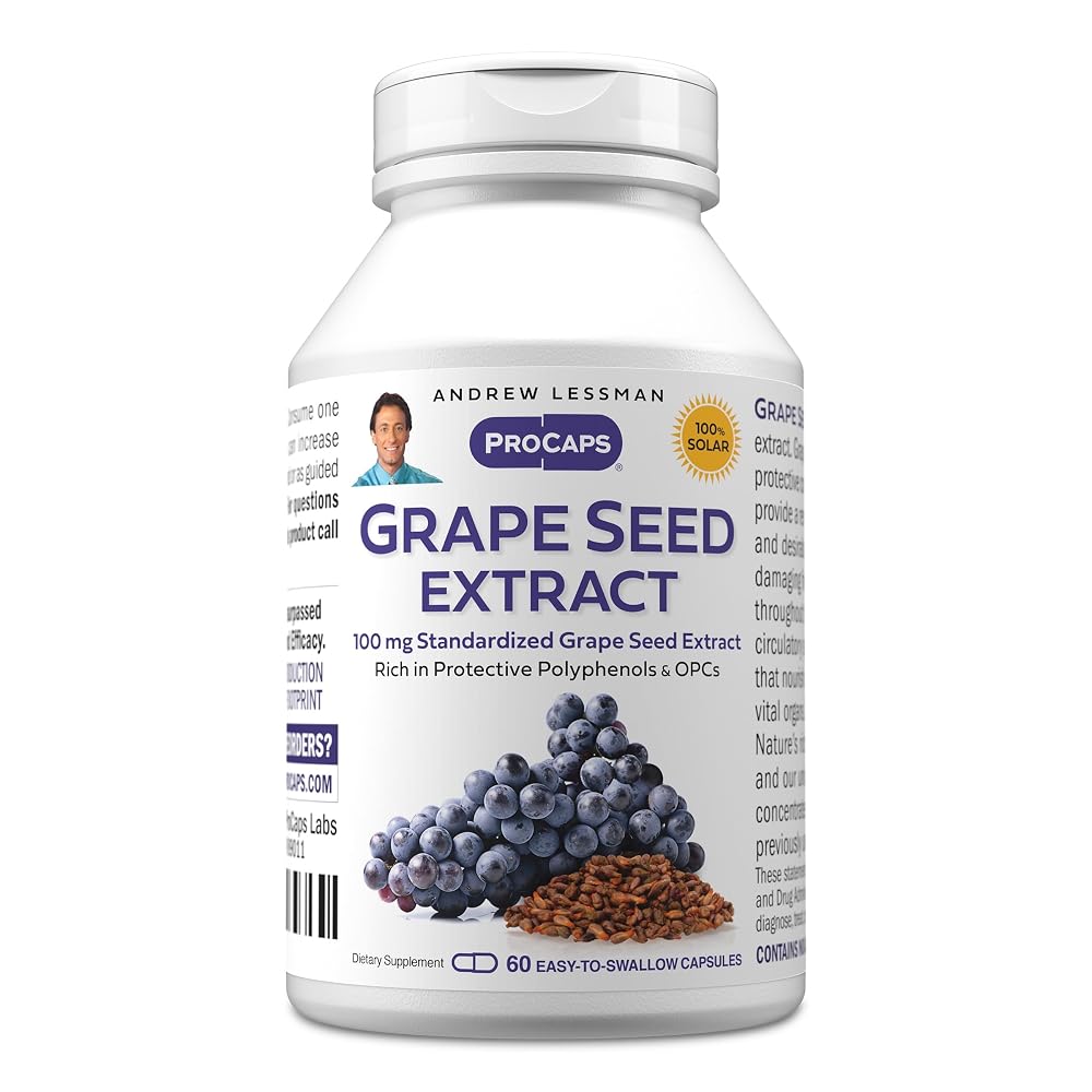 ANDREW LESSMAN Grape Seed Extract Capsules - 100 mg Standardized