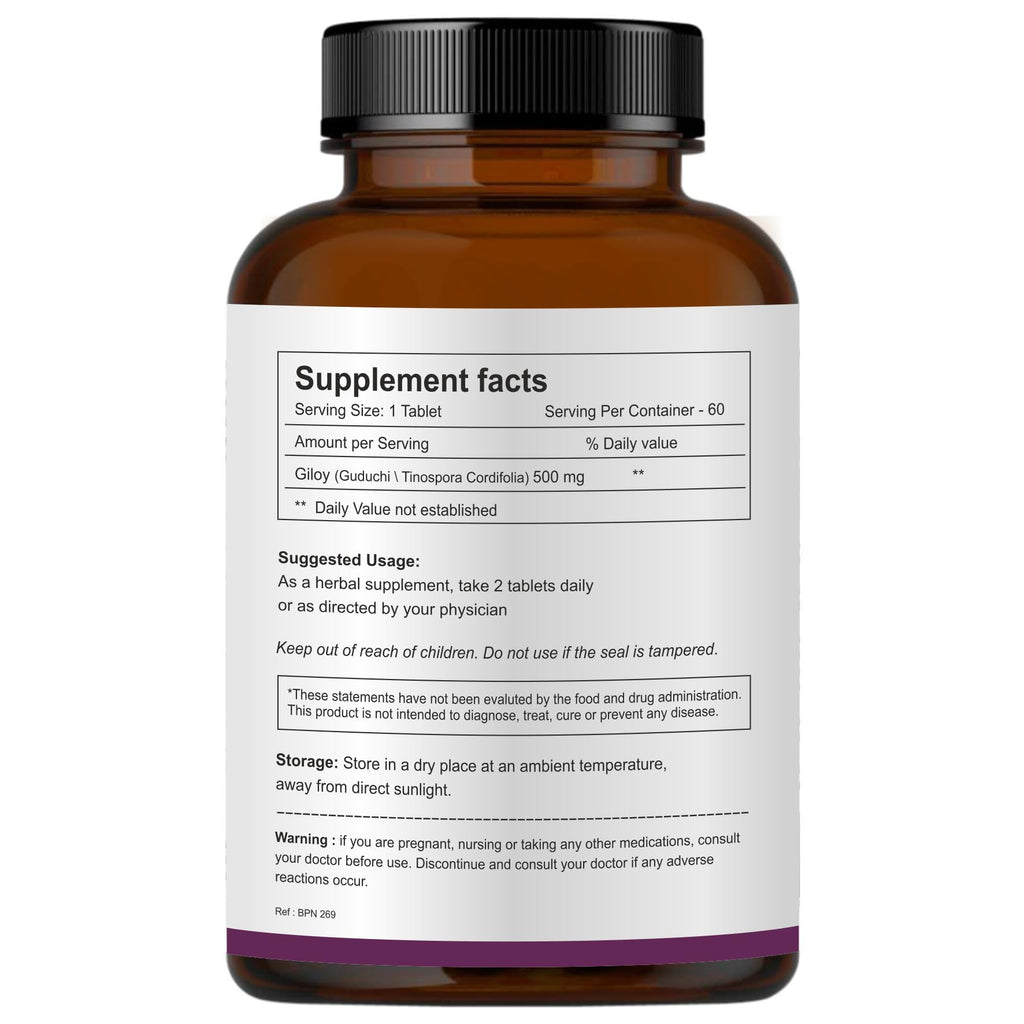 Herb Essential Giloy Tablets 500mg Immune Support - 60 Tablets - image 2