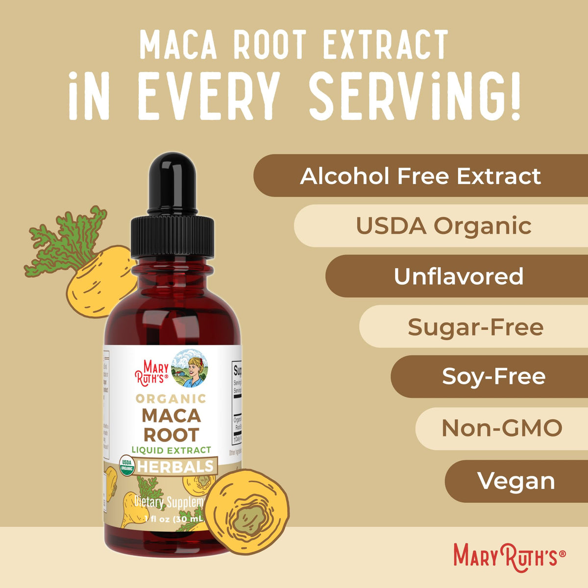 MARYRUTH'S USDA Organic Maca Root Liquid Drops - 1 Fl Oz - image 7