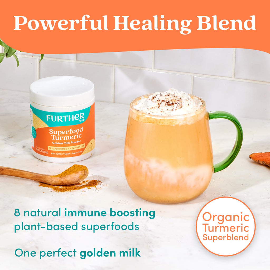 Further Food Best Turmeric Golden Milk Organic Turmeric Powder
