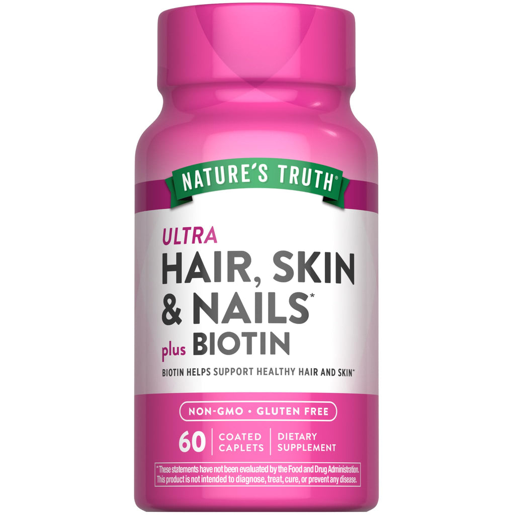 Nature's Truth Hair Skin and Nails with Biotin - 60 Caplets