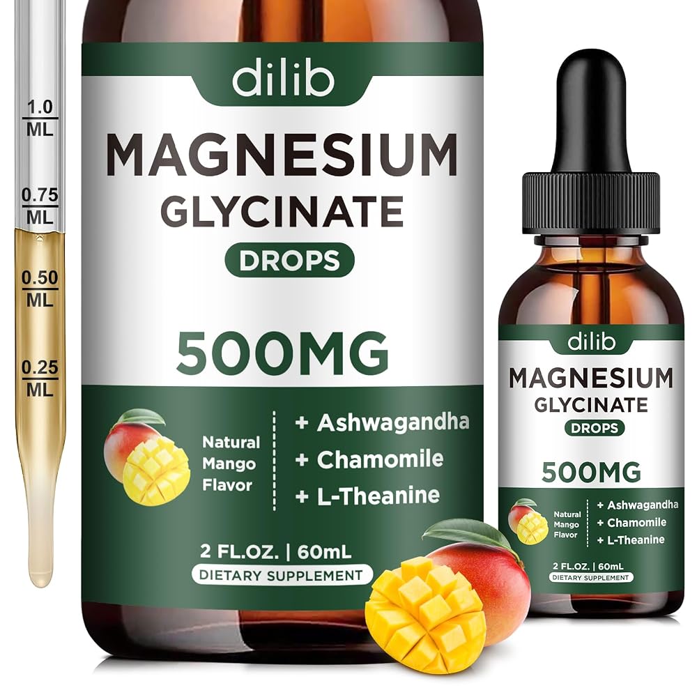 dilib Magnesium Glycinate Supplement, Magnesium Liquid Drops