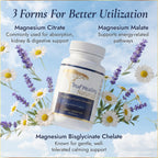 True Healing Naturals Magnesium Complex Energy Support - 200 Vegetarian Capsules - image 2
