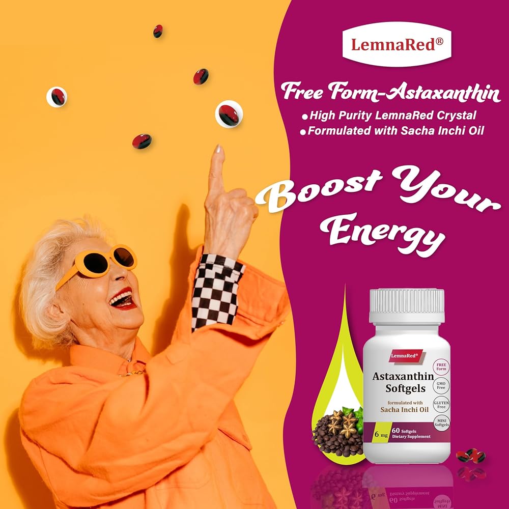 LemnaRed Astaxanthin 6mg Free-Form Softgel - 60 Softgels - image 6