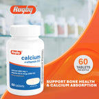Rugby Calcium 600 mg + Vitamin D3 200 IU Tablets - 60 Count - image 2