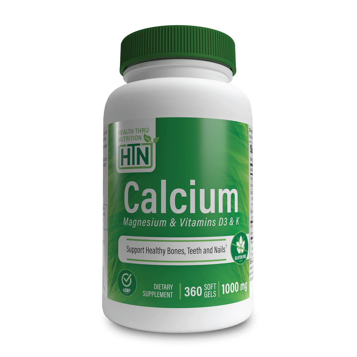 Health Thru Nutrition Calcium Magnesium Supplements with Vitamin D3