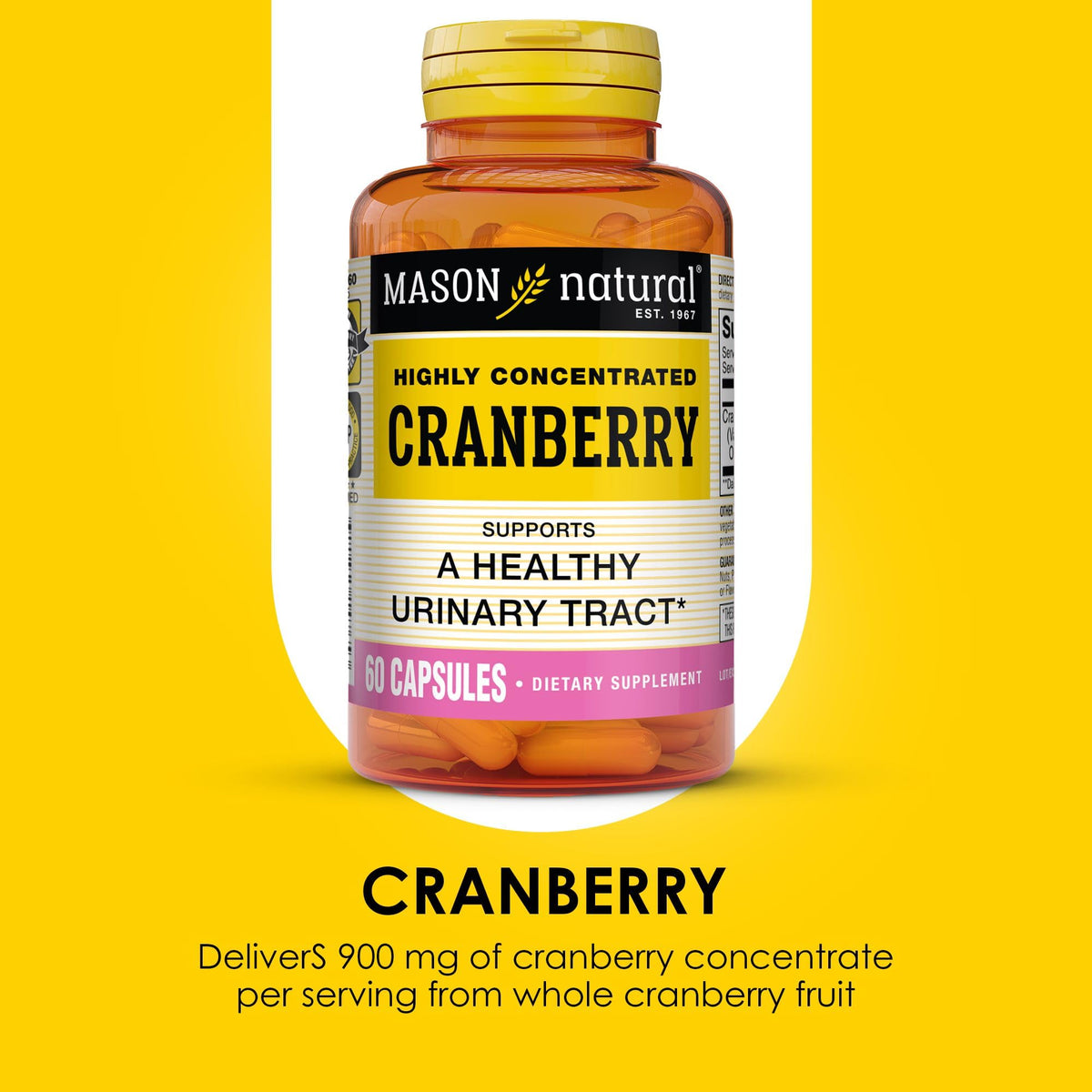 MASON NATURAL Cranberry 900 mg Capsules - 60 Count - image 4