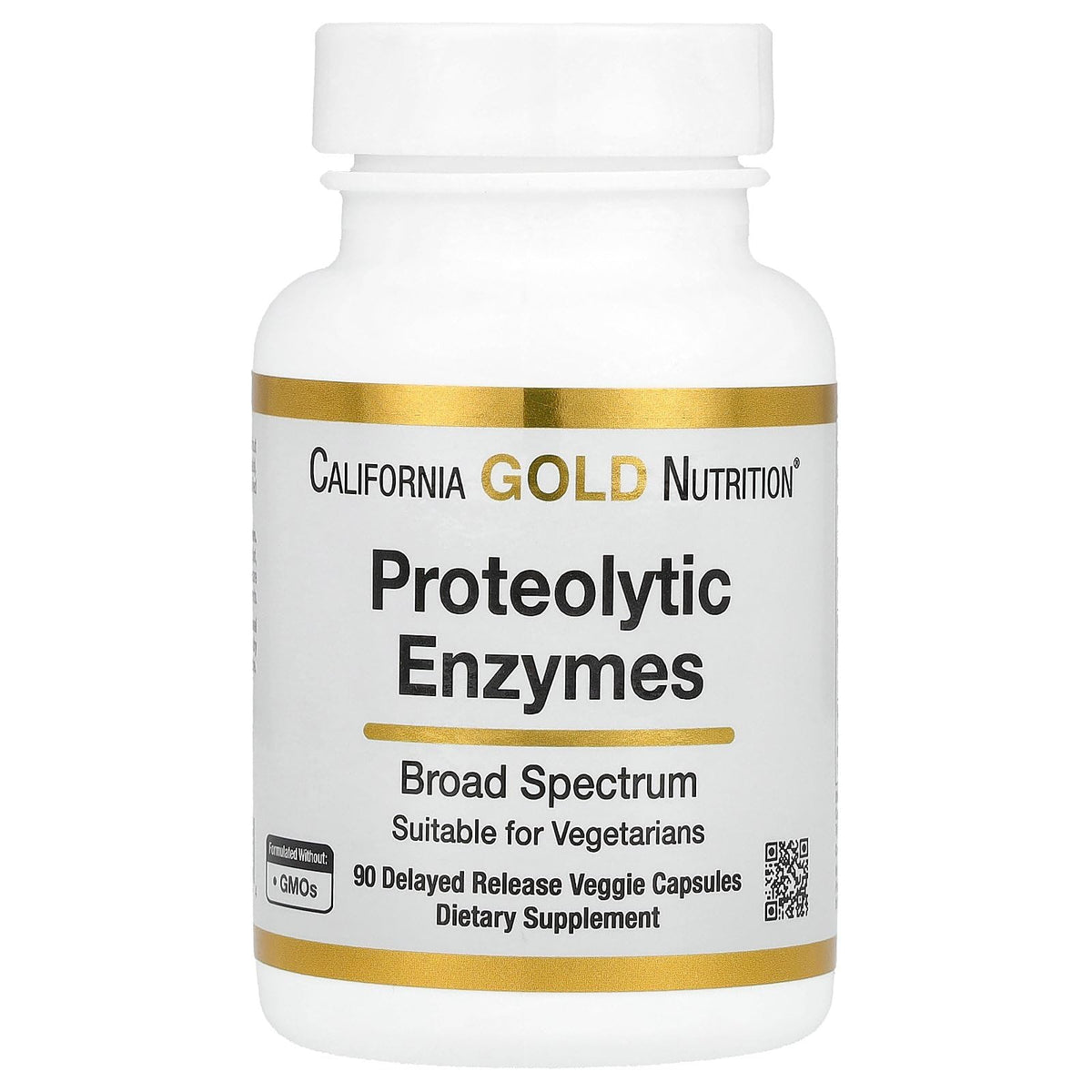 California Gold Nutrition Proteolytic Enzymes - 90 Vegetarian Capsules