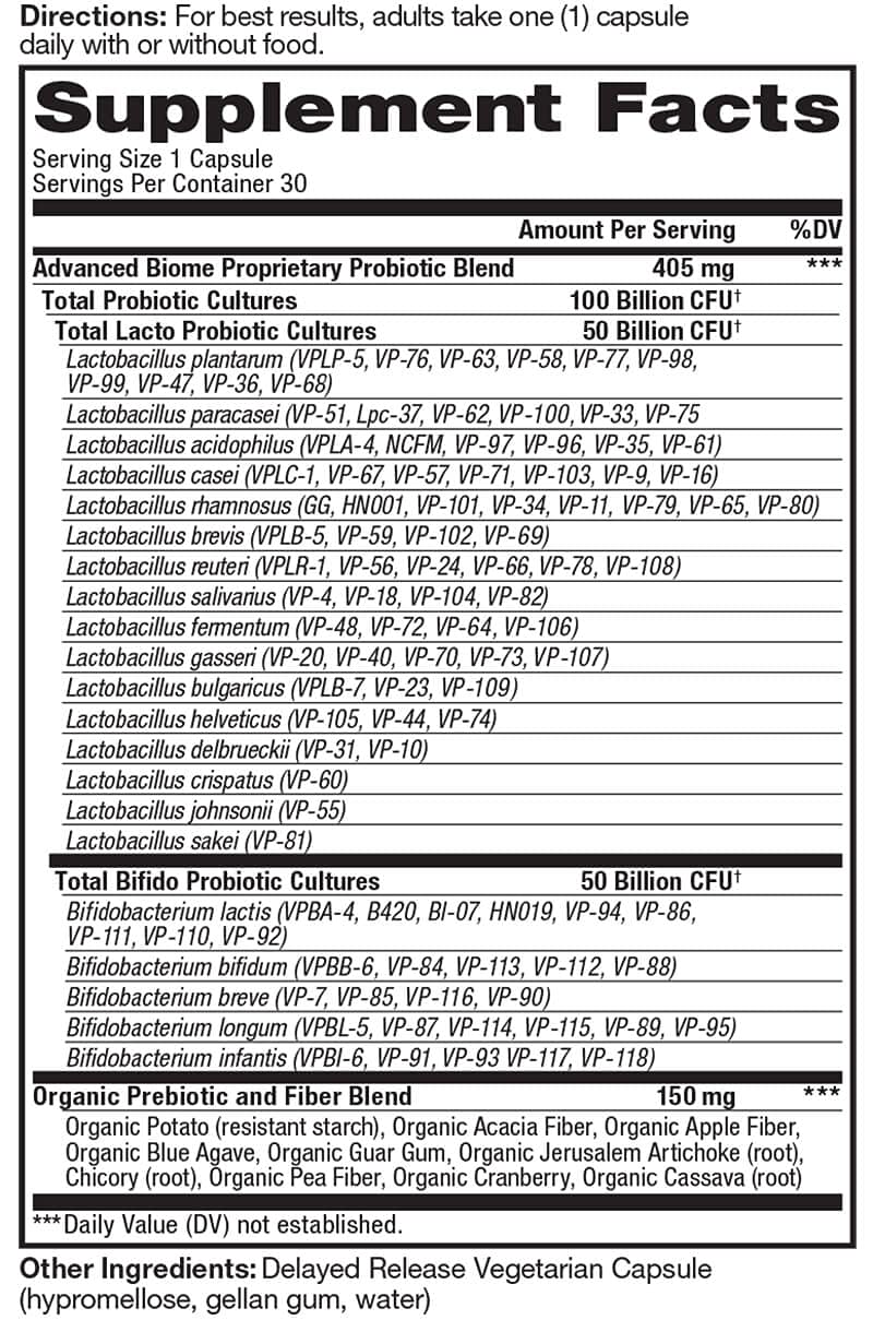 Vital Planet Advanced Biome Probiotic Plus Prebiotics - 30 Capsules - image 2