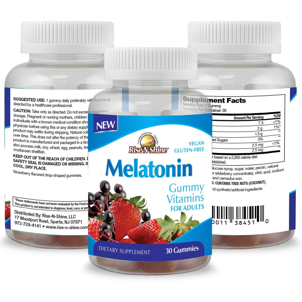 Rise-N-Shine Melatonin Adult Gummies 2.5mg - 30 Count - image 2