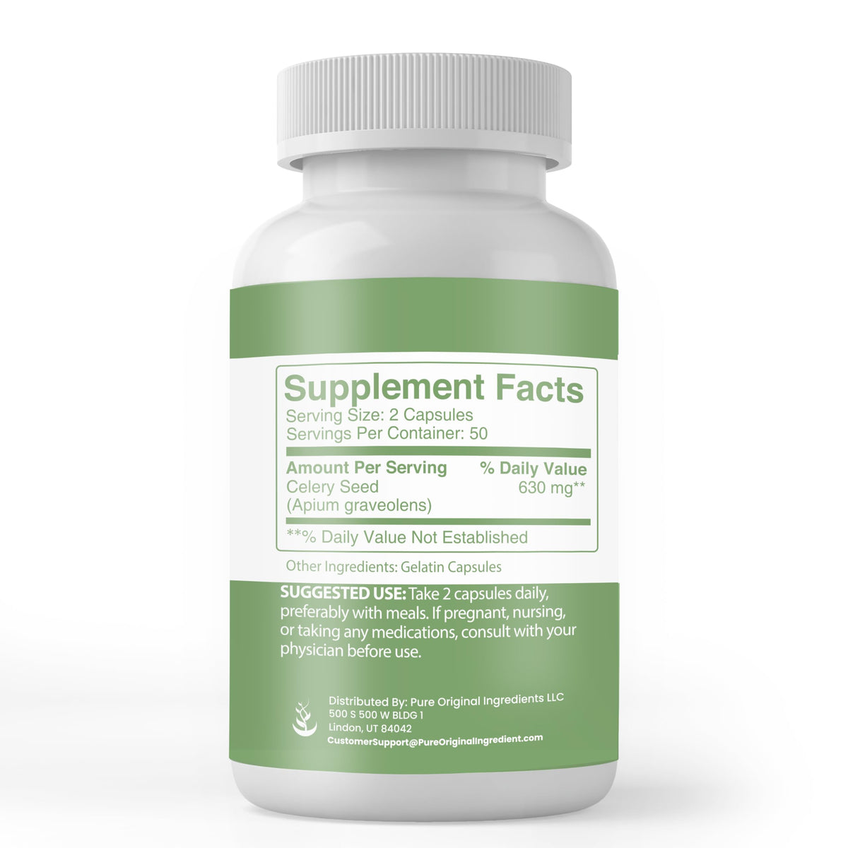 Pure Original Ingredients Celery Seed No Magnesium Or Rice Fillers
