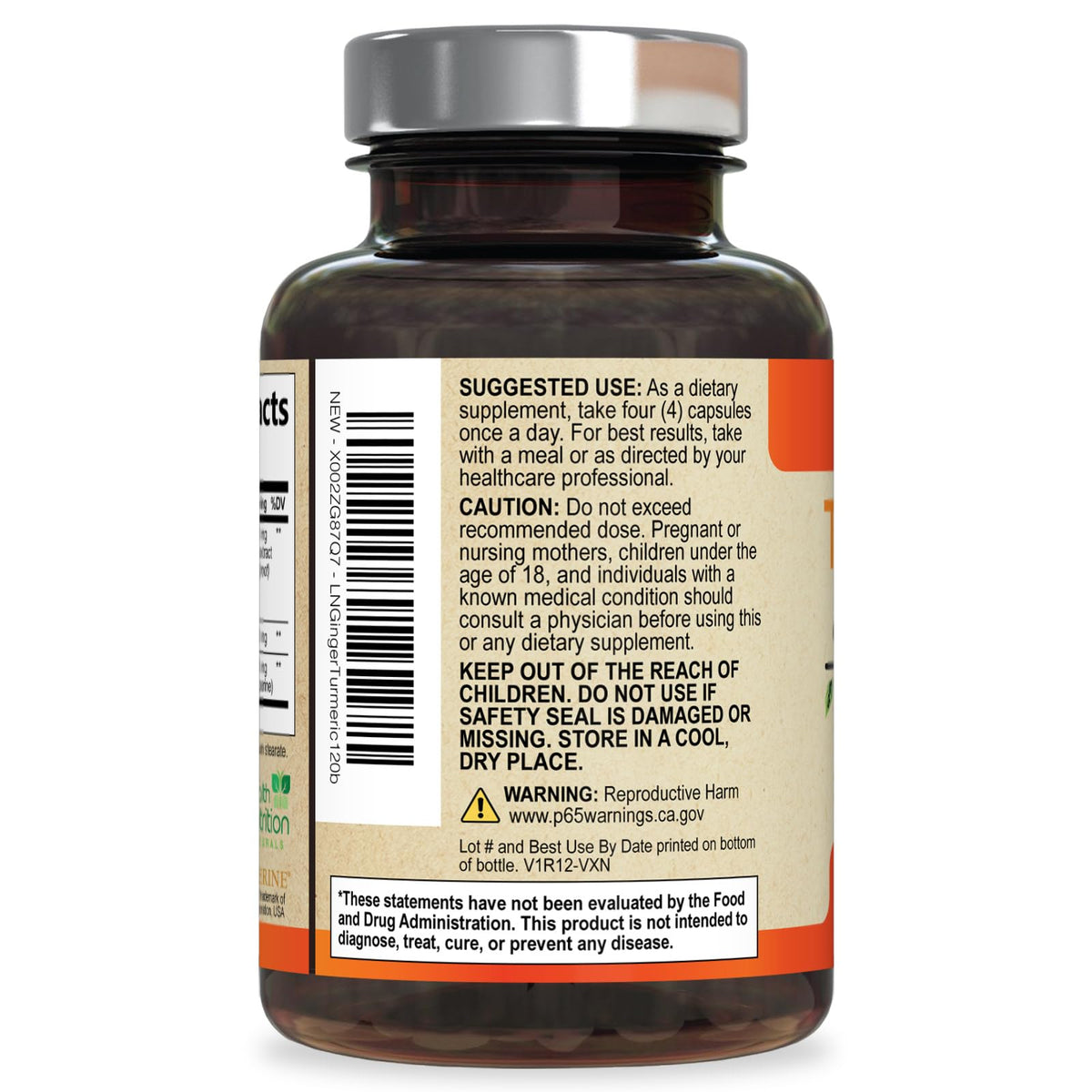Health Nutrition Naturals Turmeric Curcumin Supplement - 95%