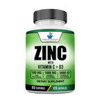 American Standard Supplements Zinc 100mg Vitamin C 1000mg - 120 Capsules