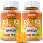 Nextdia Vitamin D3 K2 MK7 Gummies 5000IU with Magnesium Zinc