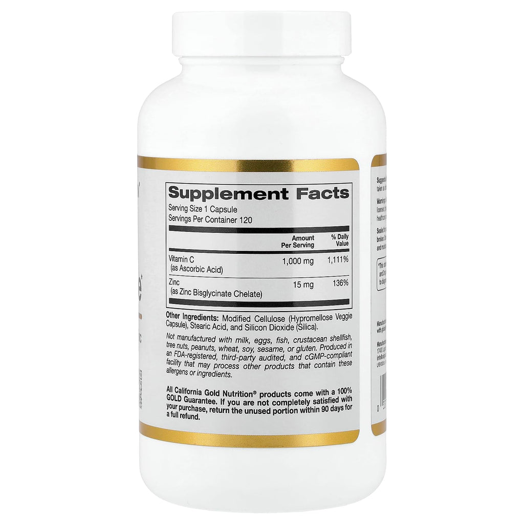 SuperNutrition C-1000 & Zinc Immune Seasonal Support - 120 Capsules - image 2