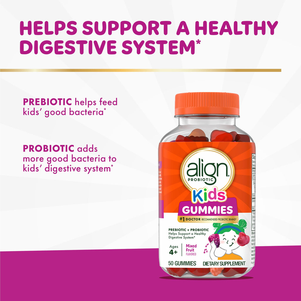Align Kids Probiotic Gummies Prebiotic + Probiotic - 50 Gummies - image 2