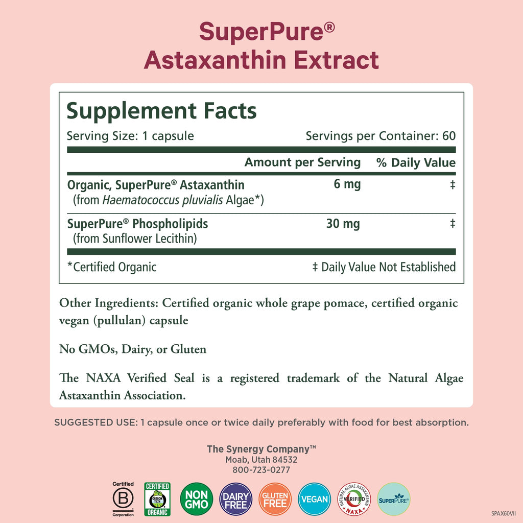 PURE SYNERGY SuperPure Astaxanthin Extract - 60 Capsules - image 2
