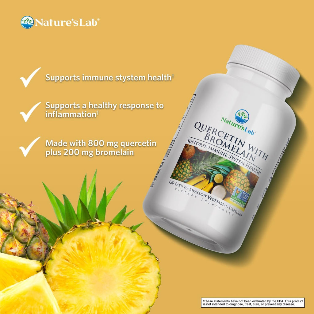 Nature's Lab Quercetin Bromelain - 120 Capsules - image 2