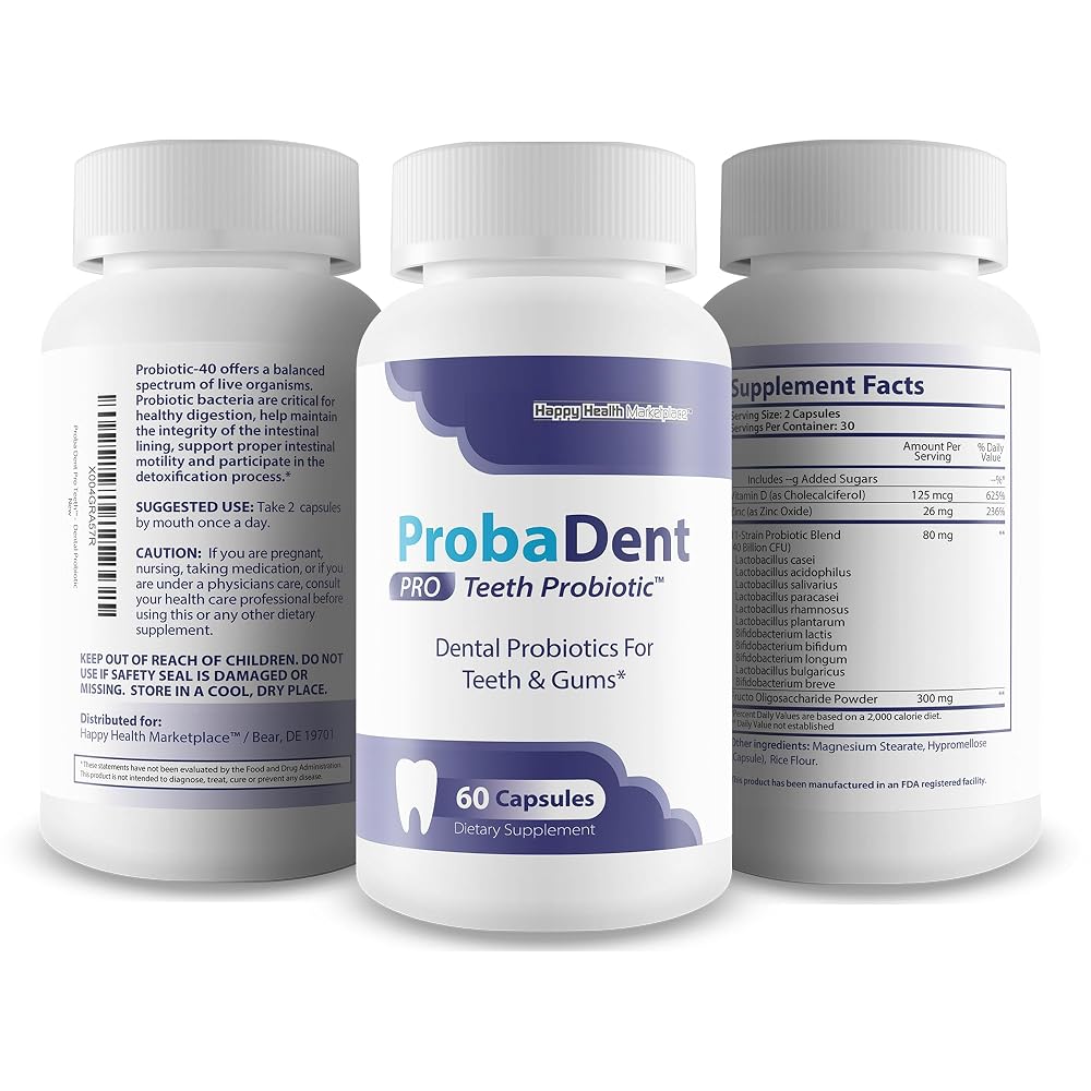 Happy Health Marketplace Proba Dent Pro Teeth Probiotic - 60 Capsules - image 4