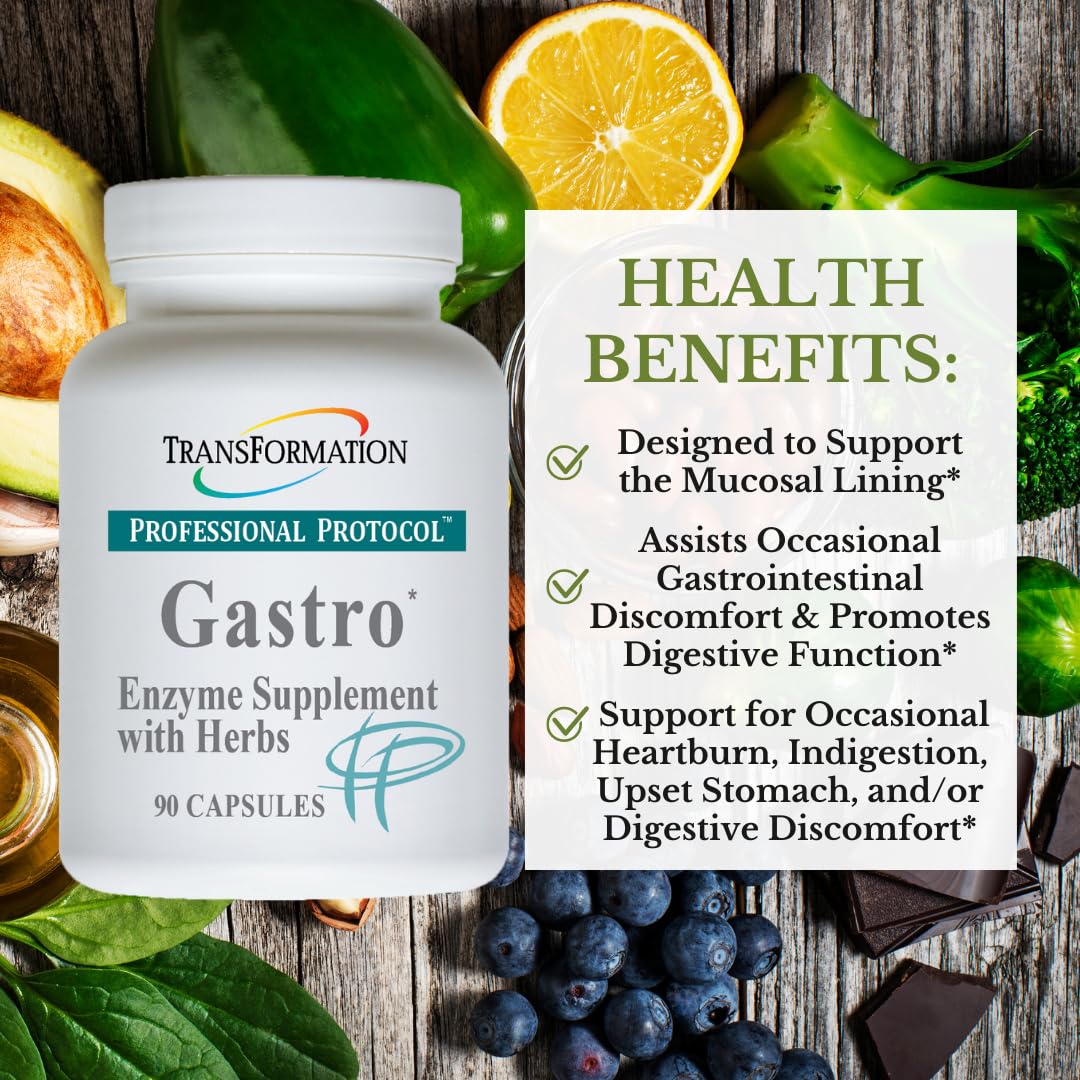 TRANSFORMATION Gastro Enzyme Supplement with Herbal Blend - 90 Capsules - image 2