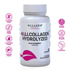 Hallusa Natural Hydrolyzed Collagen 1000mg with Vitamin C - 60 Capsules - image 2
