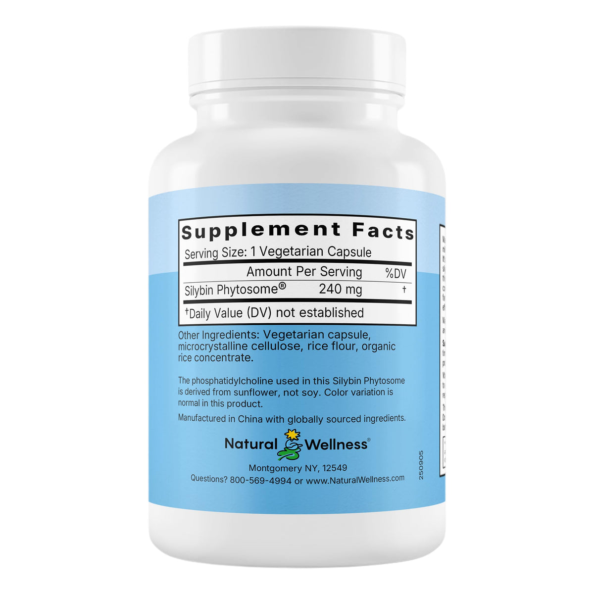 Natural Wellness Milk Thistle Formula Bottles - 90 Capsules