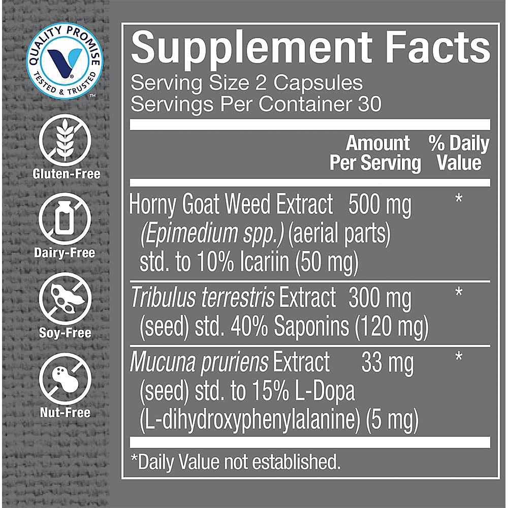The Vitamin Shoppe Horny Goat Weed Complex for Men - 60 Capsules - image 3