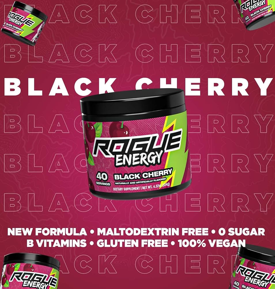 Rogue Energy Black Cherry Energy Drink Powder - 40 Servings - image 4