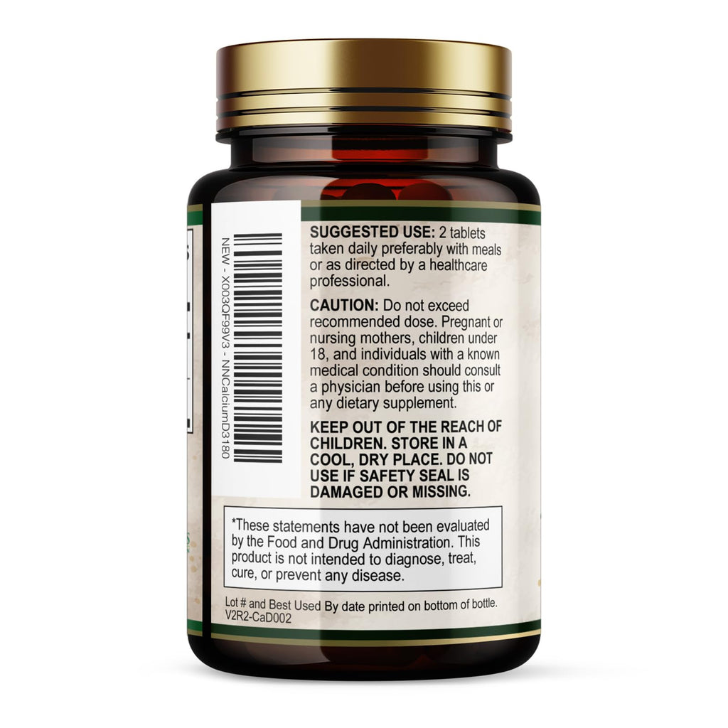 Nature's Nutrition Calcium 1200 mg Per Serving with Vitamin D3 - Bone
