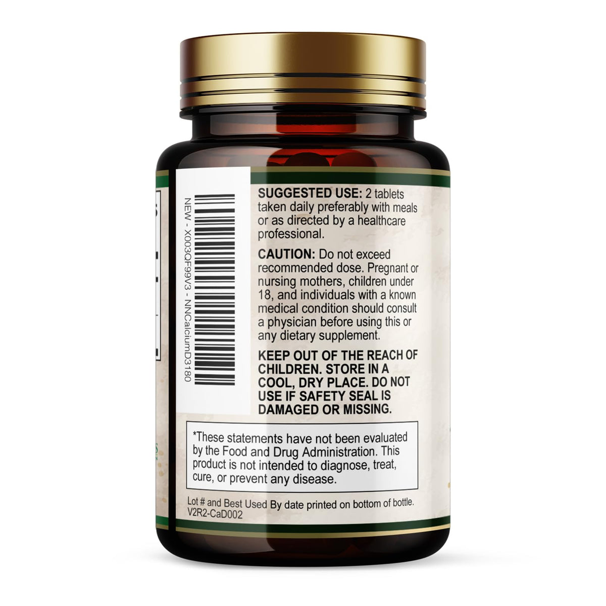 Nature's Nutrition Calcium 1200 mg Per Serving with Vitamin D3 - Bone
