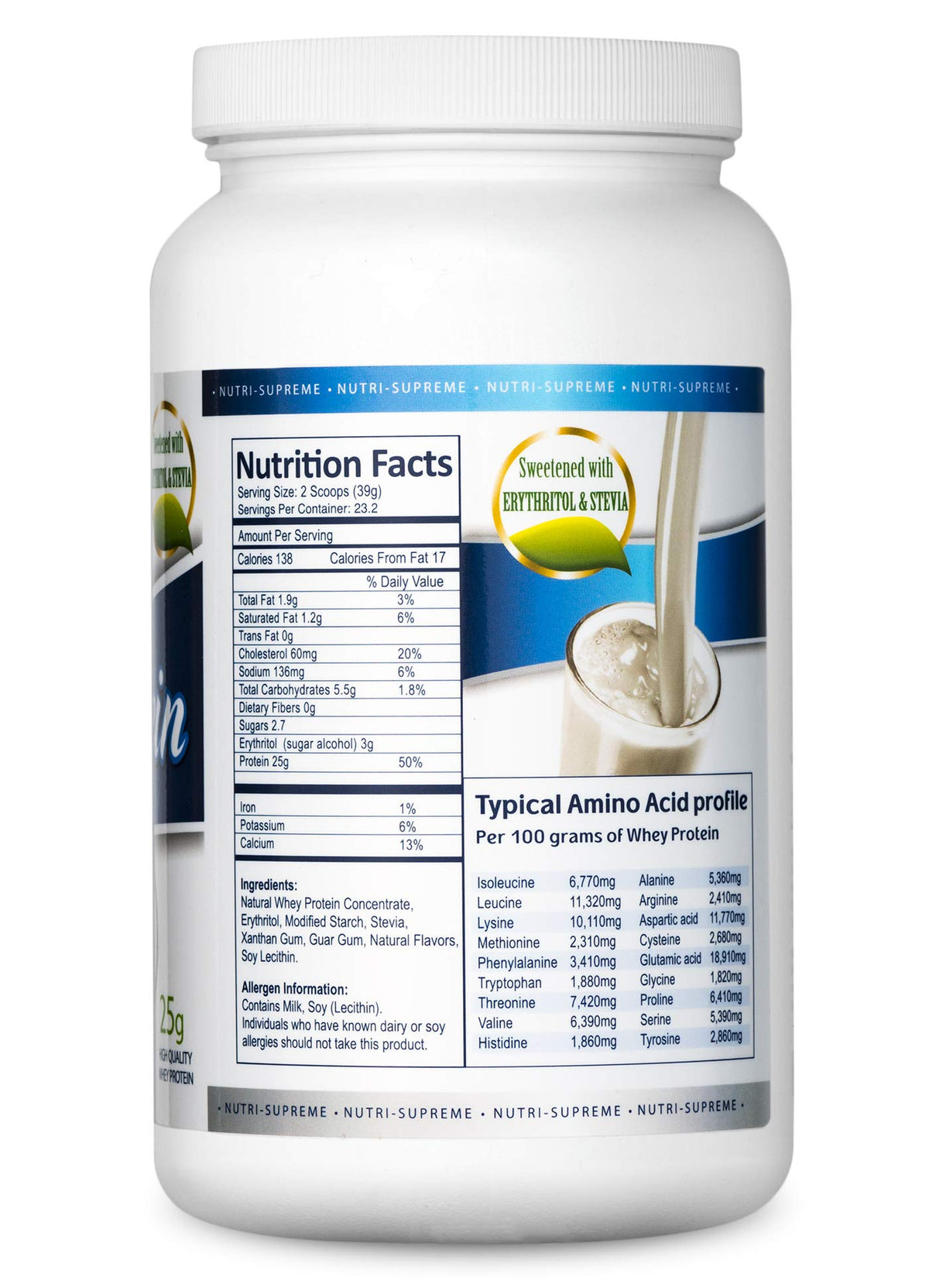 Nutri-Supreme Research Whey Protein Powder Vanilla Bean - 2 Lb - image 2