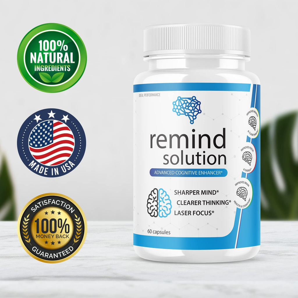 IDEAL PERFORMANCE Remind Solution Memory Cognitive Support - 60 Capsules - image 4