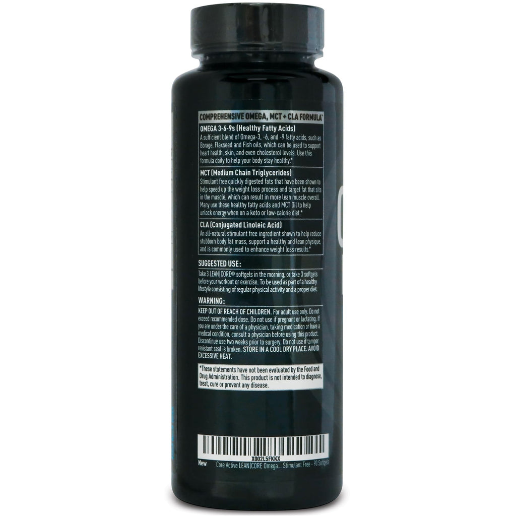 (CORE)ACTIVE Lean Omega MCT + CLA Stimulant-Free - 90 Softgels - image 3