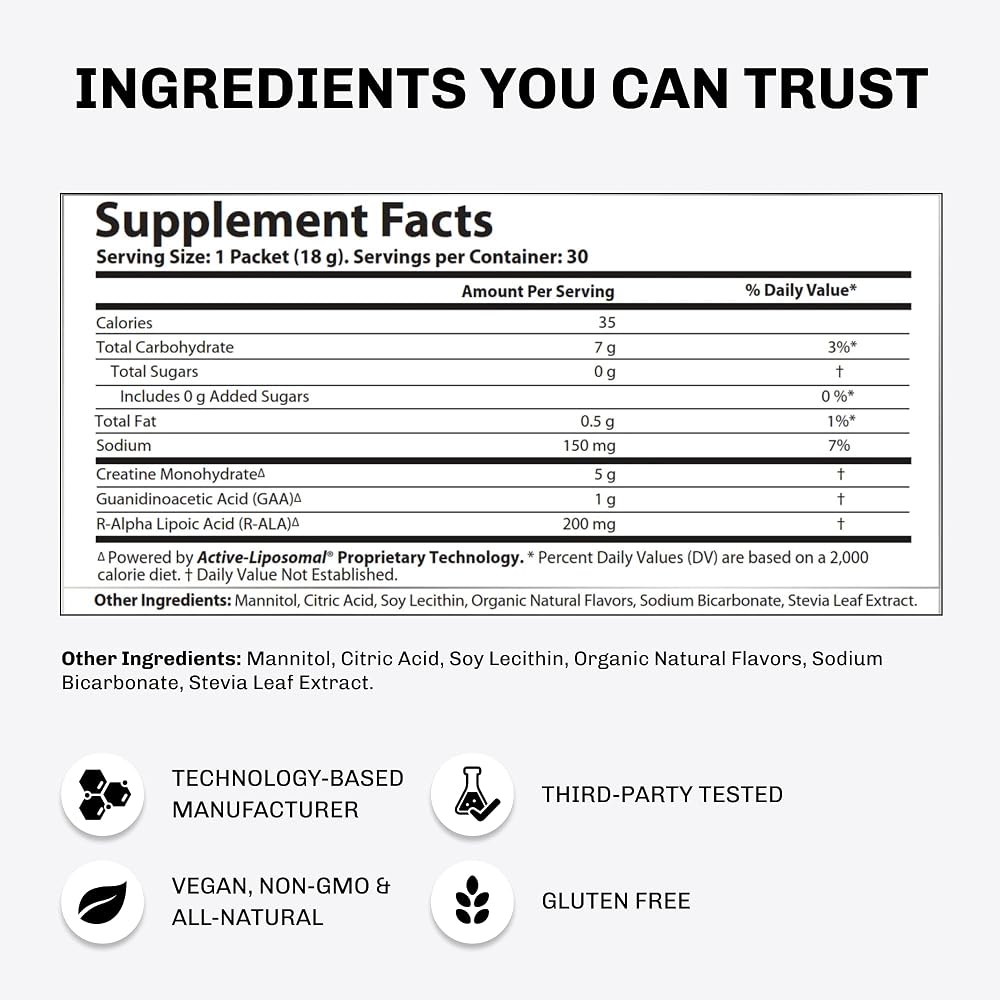 Vida Lifescience Aurora Nutrascience Active Liposomal Creatine