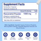 NasaBeahava Resveratrol 1000mg Capsules - 180 Count - image 4