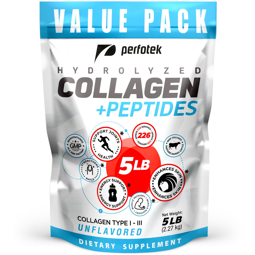 Perfotek Collagen Powder Types I & III Unflavored - 5 Lb