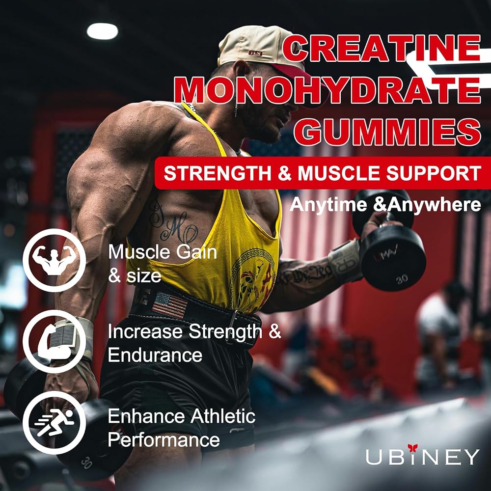 Ubiney Creatine Monohydrate Gummies 5000mg - 120 Gummies - image 5