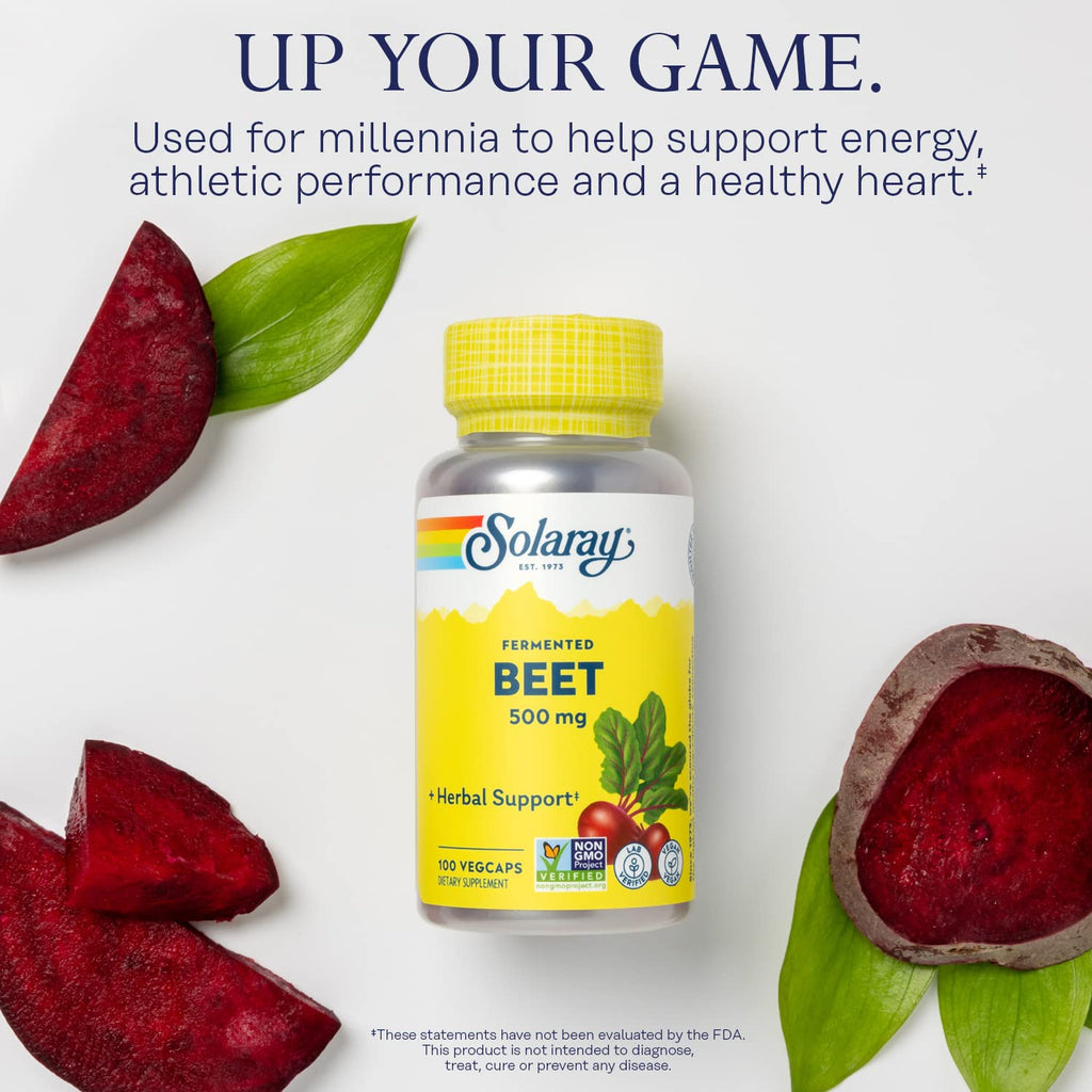 SOLARAY Fermented Beet Root Extract - 100 Vegetarian Capsules - image 4