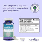 NutriMagic 520mg Elemental Magnesium Supplement - 60 Capsules - image 2