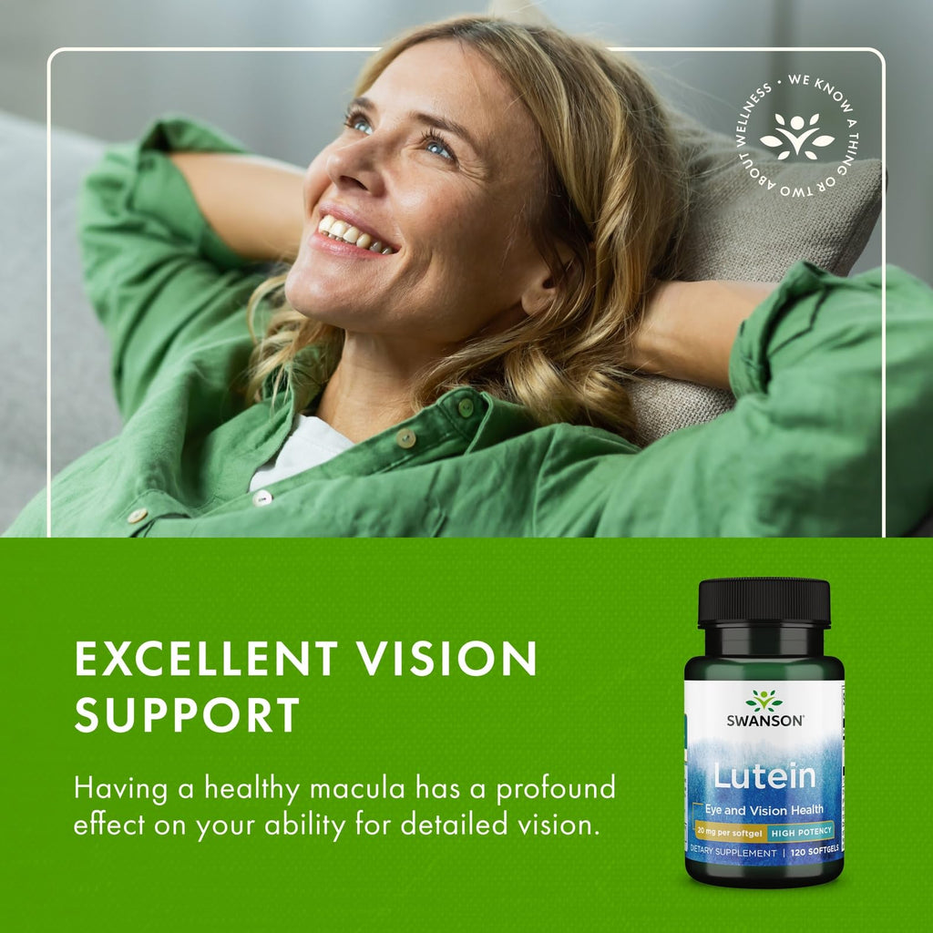 Swanson Lutein Eye Health Supplement 20 mg - 120 Softgels - image 6