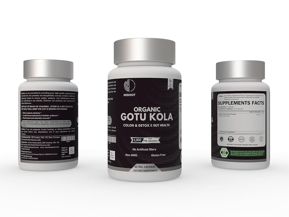 Heroot Gotu Kola Capsules 400mg - 60 Capsules - image 4