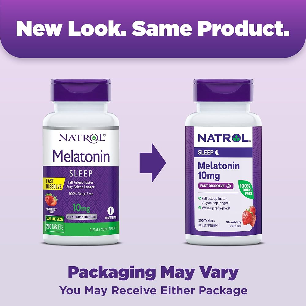 Natrol Melatonin 10mg & 5mg Fast-Dissolve Sleep Support - 400 Tablets - image 3