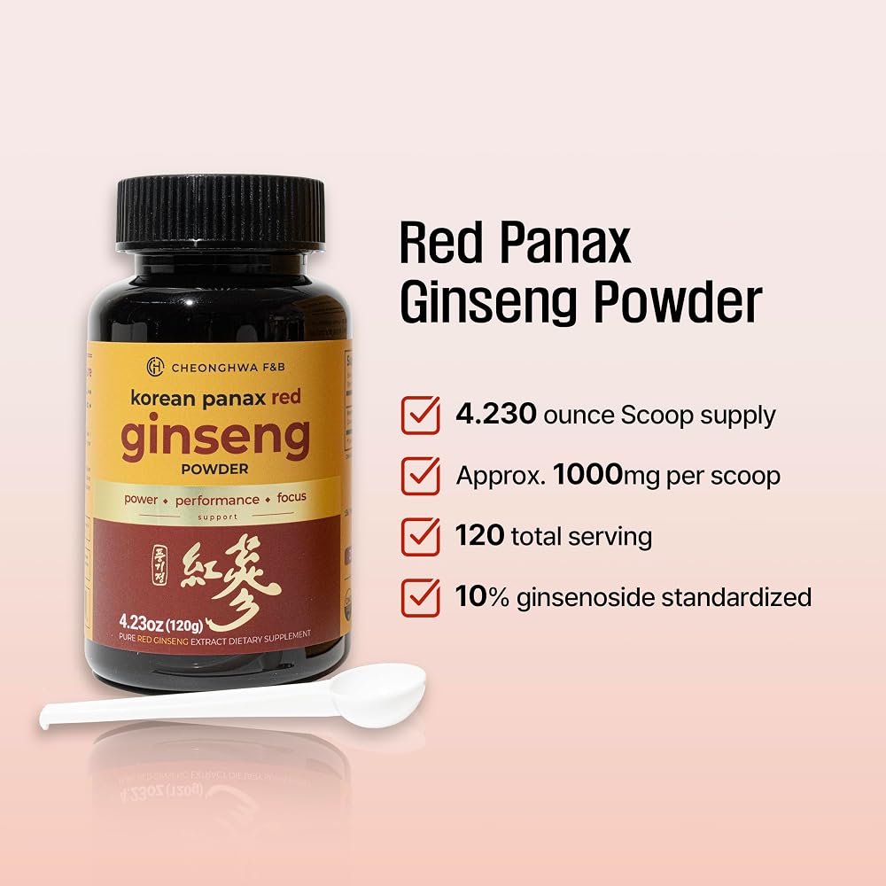 CHEONGHWA F&B Panax Ginseng Powder 10% Ginsenoside - 4.23oz - image 3