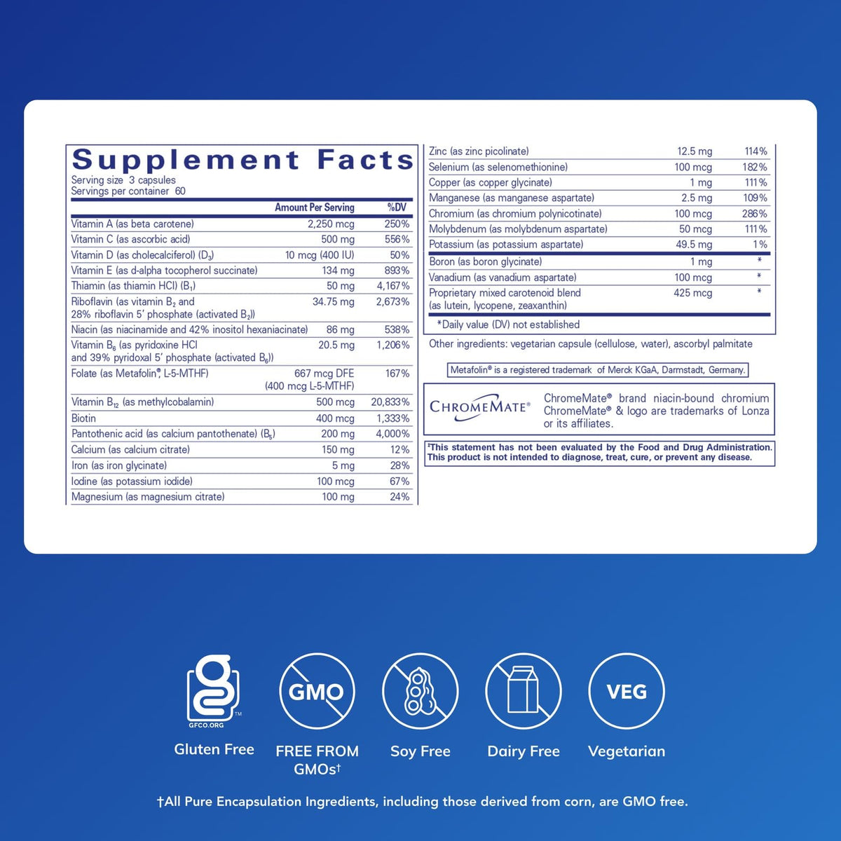 Pure Encapsulations Nutrient 950 Multivitamin - 180 Capsules - image 2